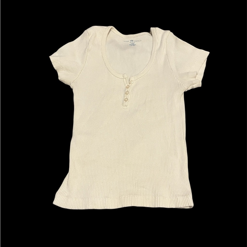 Brandy Melville Cream Button Down Shirt